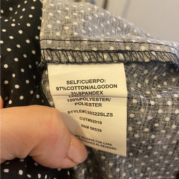 Corey P Black White Polka Dot Dress A Line Retro Mod V Neck 6 $60 - Picture 6 of 6